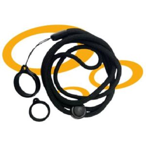 Lanière Réglable Black – 2 Anneaux en Silicone