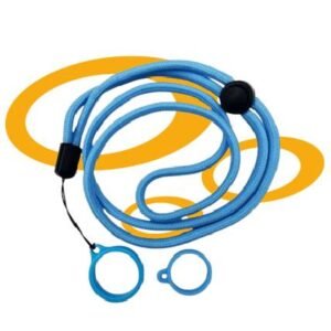Lanière Réglable Blue – 2 Anneaux en Silicone 1
